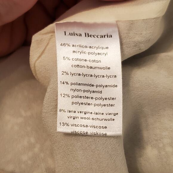 Luisa Beccaria Women's Italian Form-Fitted Designer Dress Size 10 - Picture 10 of 11